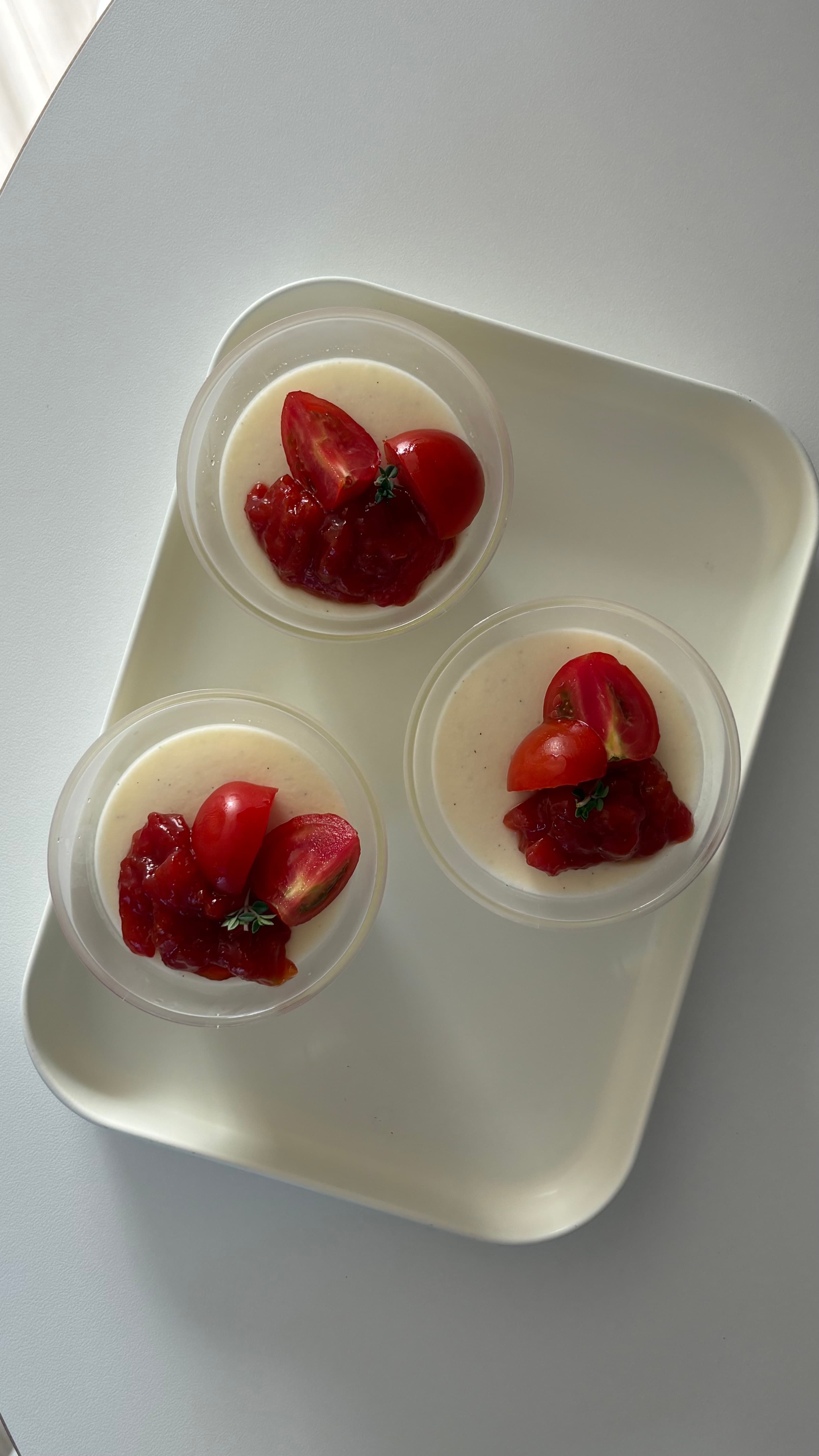 トマトヨーグルトプリンを作った日🍅